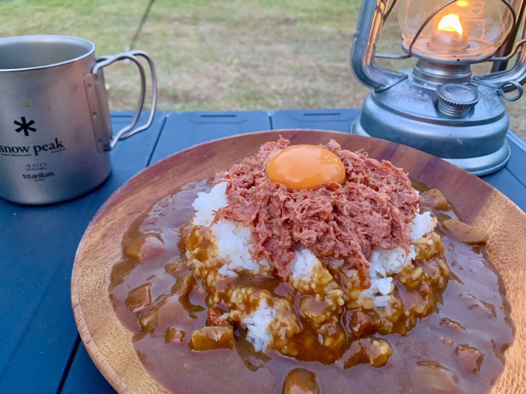 キャンプツーリング　キャンプ飯