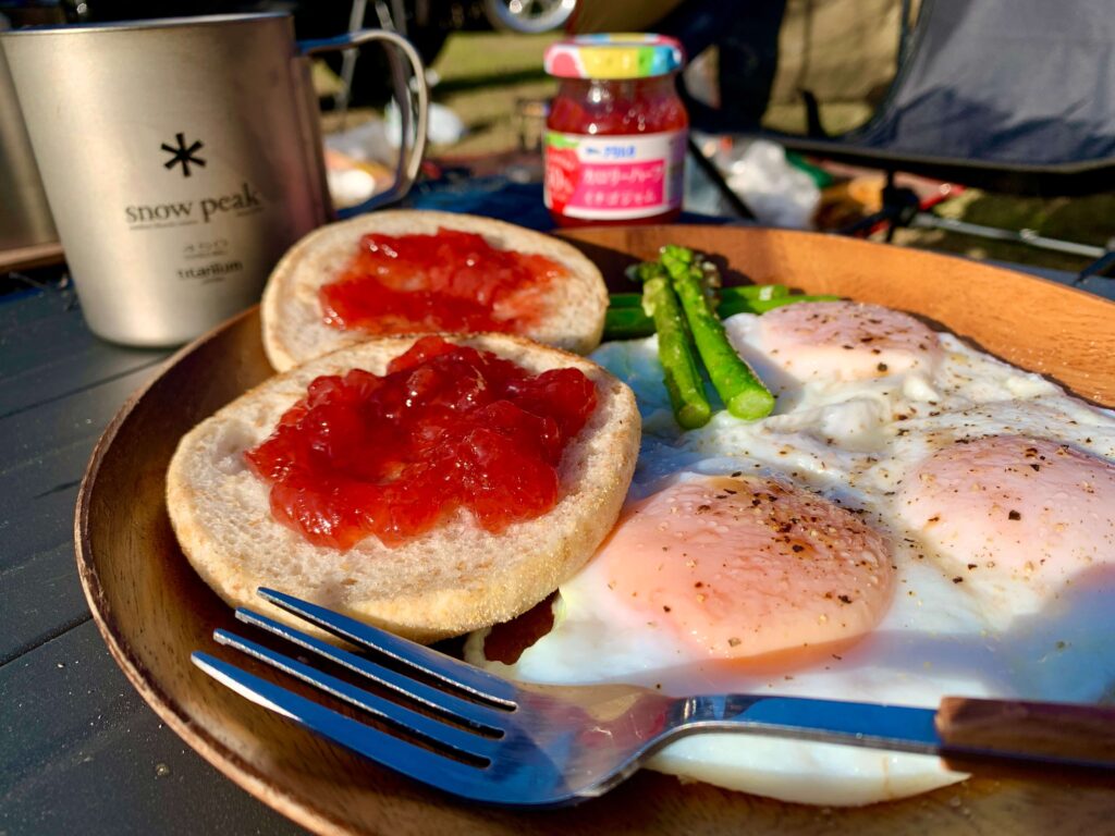 キャンプツーリング　キャンプ飯